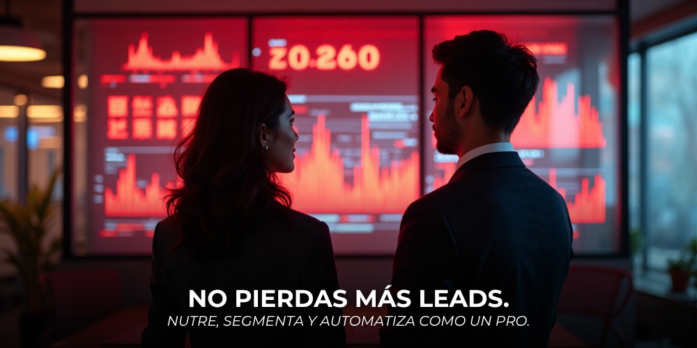 Agente de seguros revisando procesos de nutrición de leads con IA en su laptop